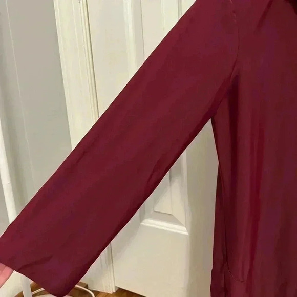 Jude Connally Women's Burgundy Jude Cloth Long Sleeve Chris Tunic Top Size Small - Picture 6 of 8